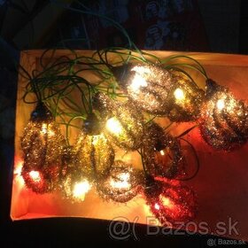 Retro vianocne osvetlenie zlatokov typ perla - 1