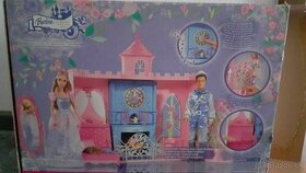 Barbie zámok, puzzle, skladačka, bábika na česanie