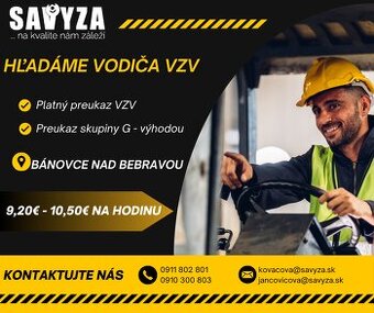 Vodič VZV 9,20€ - 10,50€ na hod.