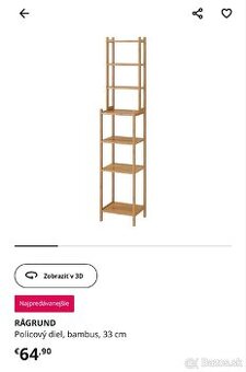 Rågrun IKEA polica do kúpeľne