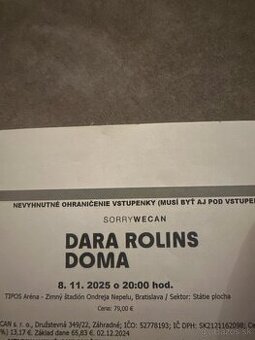 Vstupenky na Daru Rolins