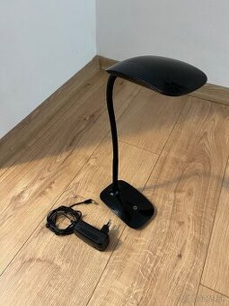 Elegantná čierna LED stolná lampa s USB – stmievateľná
