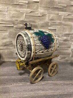 Keramický sud na drevenom podstavci 6L