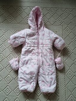 Zimny overal s rukavickami vel 74