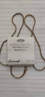 Pozlatena strieborn retiazka z talianska