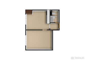 Predáme byt 1-izbový  byt s obytnou kuchyňou,  Holíč