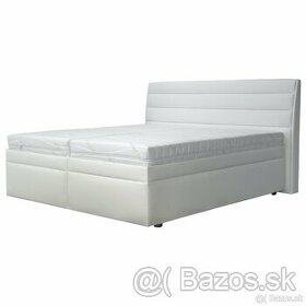 Krásna manželská posteľ 180x200 cm biela, ako NOVÁ