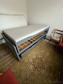 Detska postel s dvomi suflikmy + 1x matrac (NEPOUZITA) - 1