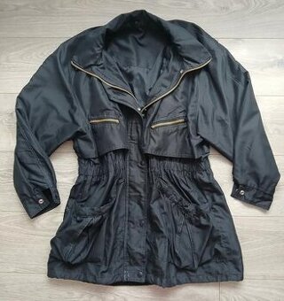Čierna bunda, parka, XL