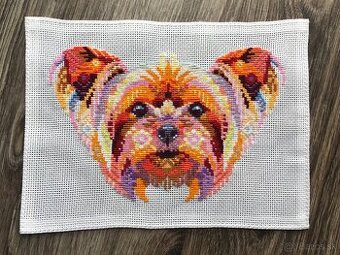 Výšivka / obraz Yorkshire terrier