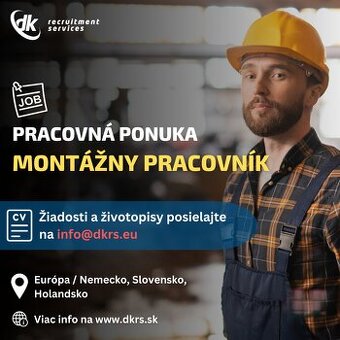 Montážny technik – obnoviteľné zdroje a skladová infraštrukt
