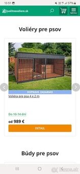 Koterec -Voliéra pre psa,psy na predaj