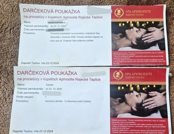 SPA APHRODITE Rajecke Teplice - poukážky na procedúry