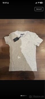 Tommy Hilfiger detské tričko sivé