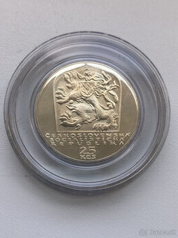 Strieborná minca 25 KČS 1969 - Plamene - PROOF - SNP
