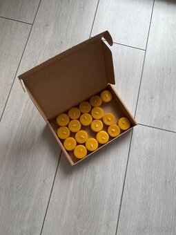 18čajových sviečok z včelieho vosku