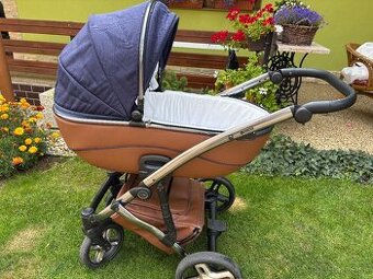 3-kombinácia kočík Jasmine Benneto hnedomodrý