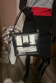 Krásna kabelka kožená s vinylom Elisabetta Franchi originál