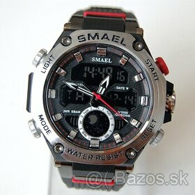 SMAEL 8069 Black Dual-Time pánske vodotesné športové hodinky