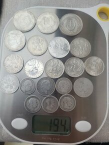 Krásne strieborne mince ,20kus, 194gram striebra