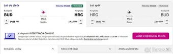 2 x spiatočná Letenka Budapešť - Hurghada 3.5.-10.5.2025