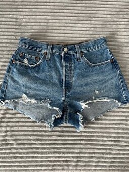 Levi's - Riflové krátke nohavice dámske, veľkosť 28