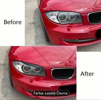 Čierne plastové obočie pre BMW E87 E82
