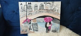 Ručne maľovaný obraz - Benátky