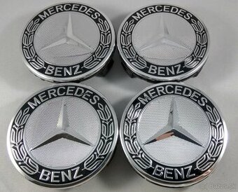 mercedes krytky kolies s čiernym prstencom