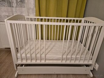 Detská postieľka + matrac + paplon, ortopedický vankúšik