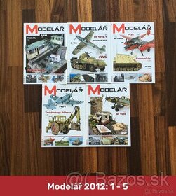 Predám časopisy Modelář - ročník 2012, čísla 1-5