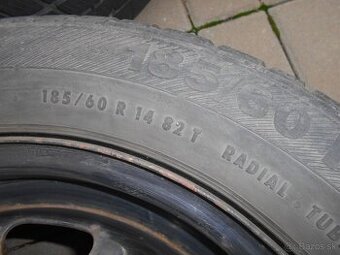 Disky + zimné pneu Barum POLARIS 185/60 R14 82T - r.v. 2017