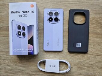 Xiaomi Redmi Note 14 Pro 5G, 8GB/256GB,fialovy,top,zaruka