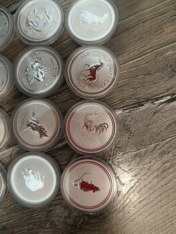 Kompletná séria mincí Lunar I 1oz. Austrália. - 1