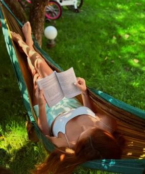 Kvalitná outdoorová hojdacia sieť + popruhy a karabíny