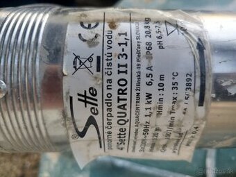 Ponorné čerpadlo na čistú vodu