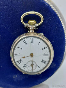 Strieborné vreckové hodinky BESANCON Du Comte dArtois Paris - 1