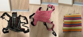 2 Ergonomické nosiče + šatka na nosenie detí – 3ks spolu