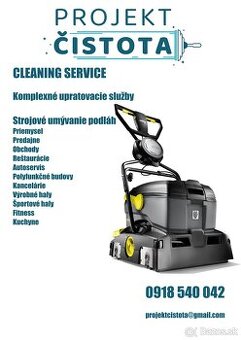 Strojové čistenie podláh/upratovacie služby