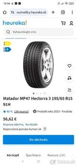 Matador Hectorra 3 195/65 r15