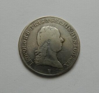 Predám 1/2 toliar 1792 H Leopold II.