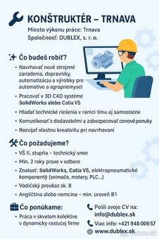 Konštruktér CAD, SolidWorks