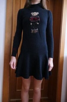 Ralph Lauren bear upletove/svetrikove bavlnene saty XS/164