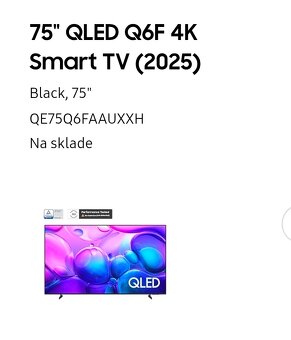Samsung qled 75 - 189 cm, nový