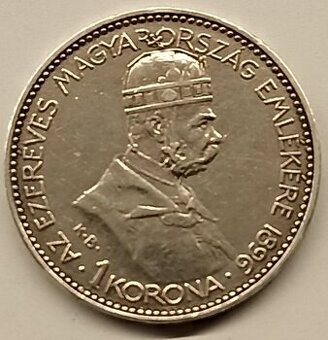 1 koruna 1896 KB Príchod maďarov
