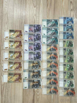 Slovenské bankovky/koruny pred eurom