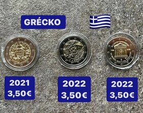 Euromince - pamätné dvojeurové mince GRÉCKO