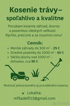 Kosenie trávy - Brezno a okolie.