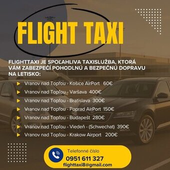 Flight Taxi Transfer na letiska.