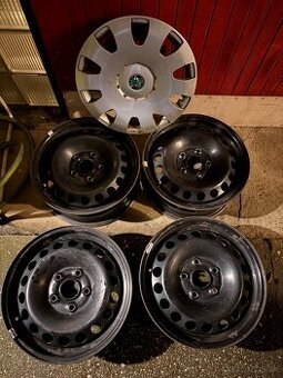R15 plechove disky 5x112 Octavia 2, Golf 5, Leon 1P